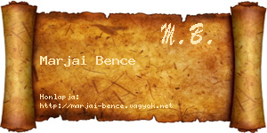 Marjai Bence névjegykártya